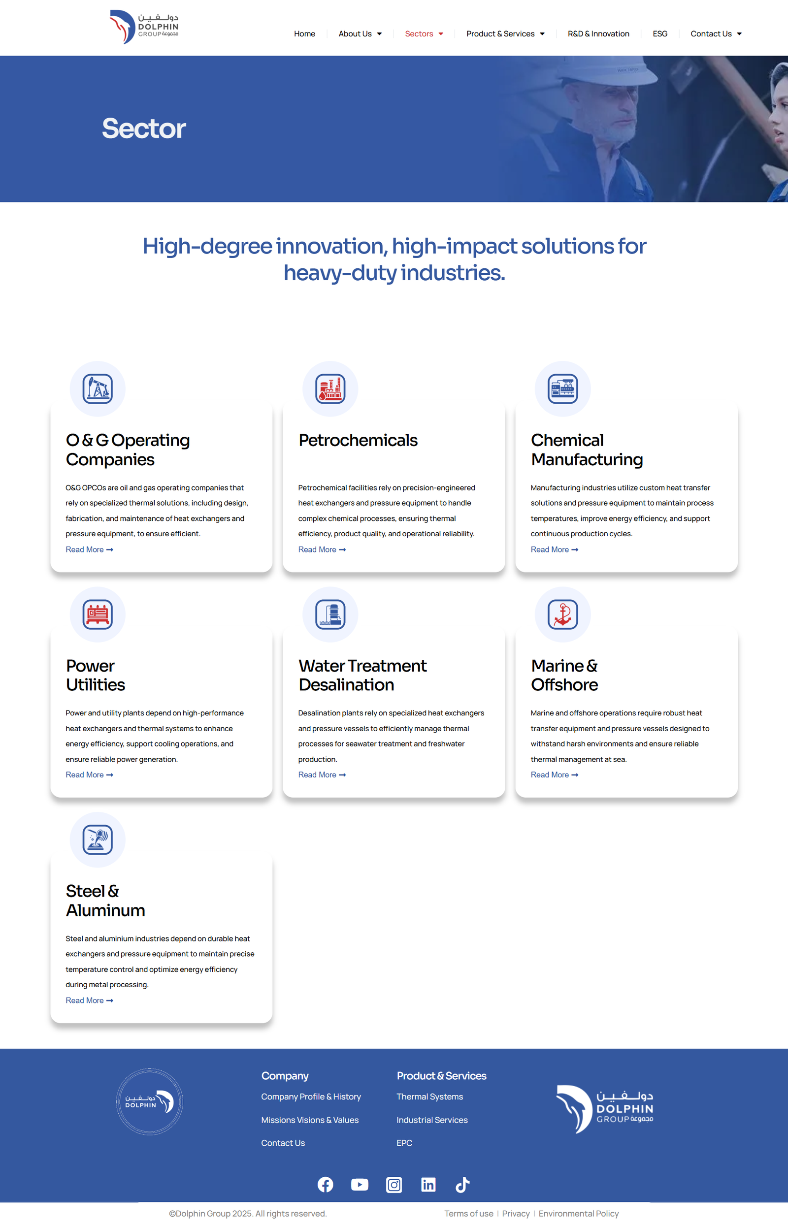 Dolphin sectors page