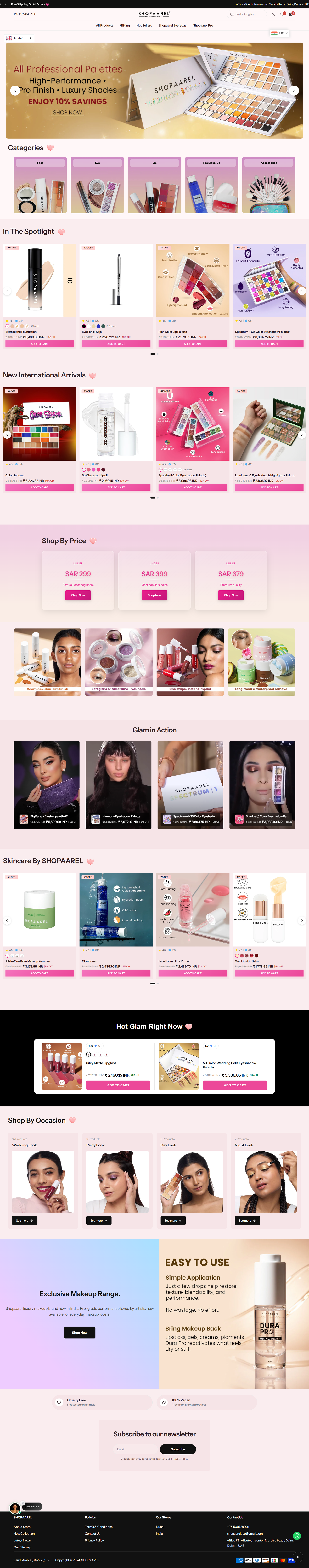 Shopaarel homepage