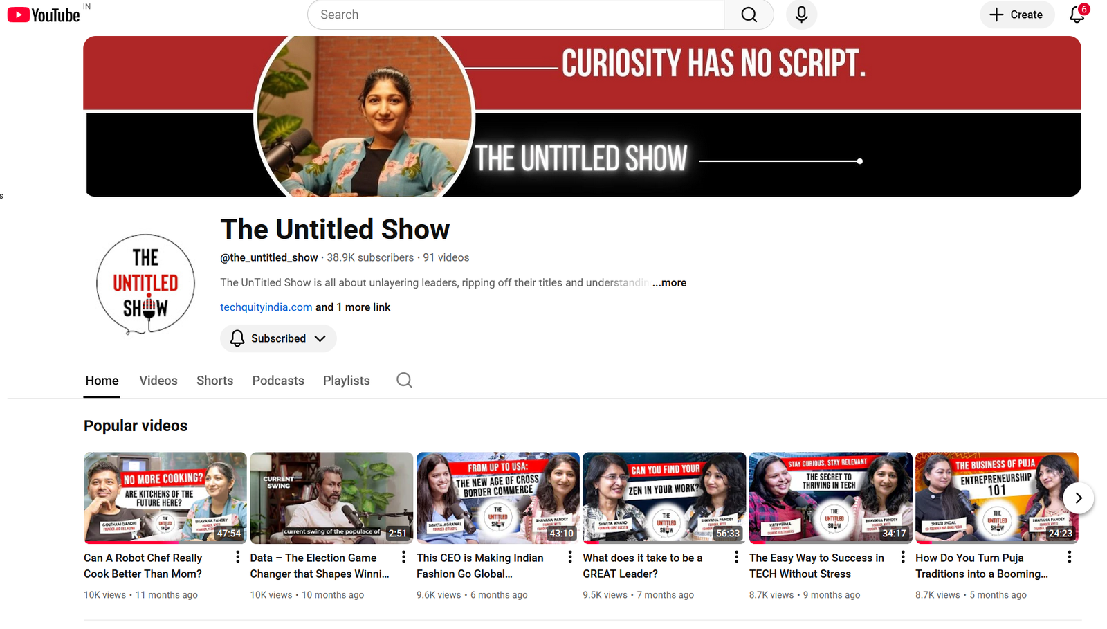 The Untitled Show YouTube channel